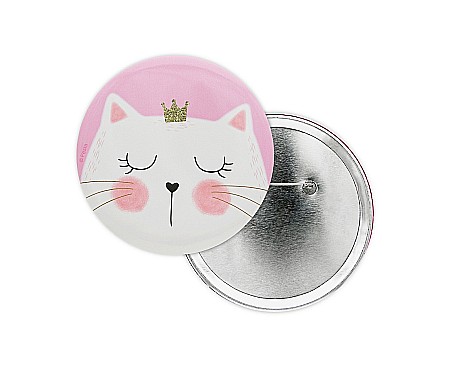 Costume/ Masti/ Coroane/ Palarii - GOD INSIGNA PISICUTA 10CM ROZ-ALB PF-KOKO