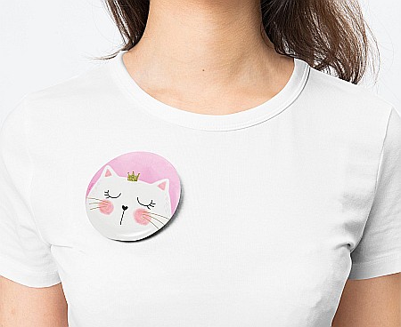 GOD INSIGNA PISICUTA 10CM ROZ-ALB PF-KOKO [4]