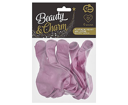 GOD BALOANE LATEX B&C, 30cm, platinum light pink hearts, 6/set CB-S6LJ [3]