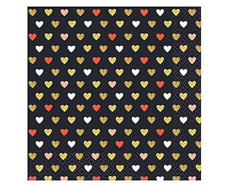 HOBBY - GOD SERVETELE 33*33CM 20/SET XOXO COLLECTION NEGRU PG-SXK2