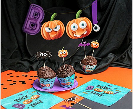 Halloween - GOD GHIRLANDA DIN HARTIE Boo, purple, orange, 150cm RV-GPBO