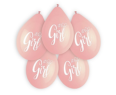 ARTICOLE PARTY - GOD BALOANE Premium hellium balloons, It's a Girl, 33cm, 5/set GS120/961W