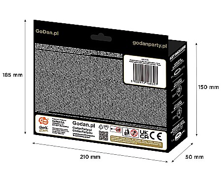 GOD GHIRLANDA DIN BALOANE B&C white, gold and black, 70 pcs GB-ZC70 [3]