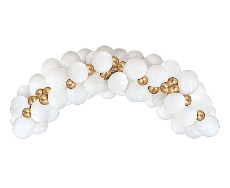 GOD GHIRLANDA DIN BALOANE B&C white and gold, 70 pcs GB-BZ70 [0]