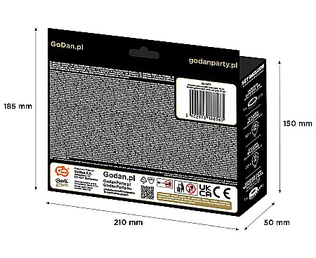 GOD GHIRLANDA DIN BALOANE B&C white and gold, 70 pcs GB-BZ70 [3]