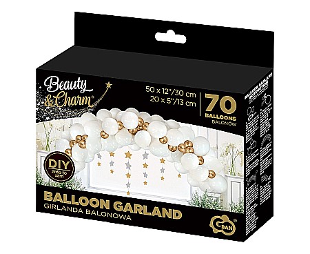 GOD GHIRLANDA DIN BALOANE B&C white and gold, 70 pcs GB-BZ70 [4]