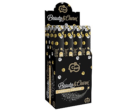 GOD CONFETTI Confetti cannon Gold and Silver, metallic circles foil, 40cm KP-ZS40 [1]
