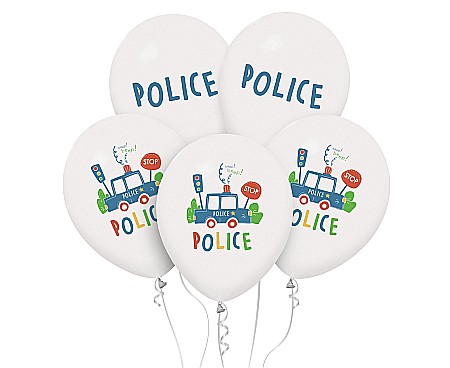 ARTICOLE PARTY - GOD BALOANE LATEX Police balloons, 30cm 5/set GZ-POL5