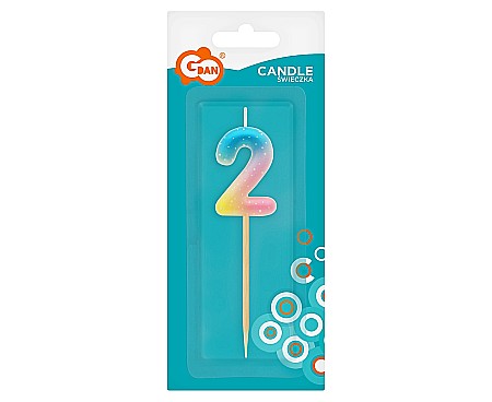 GOD LUMANARI TORT Number 2, pastel ombre, 4.5cm SF-POP2 [2]