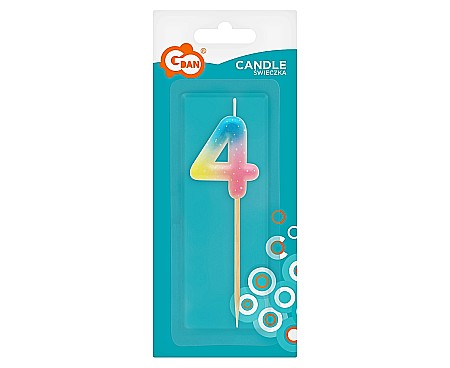 GOD LUMANARI TORT Number 4, pastel ombre, 4.5cm SF-POP4 [2]