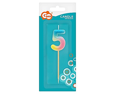 GOD LUMANARI TORT Number 5, pastel ombre, 4.5cm SF-POP5 [2]