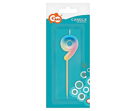 GOD LUMANARI TORT Number 9, pastel ombre, 4.5cm SF-POP9 [2]