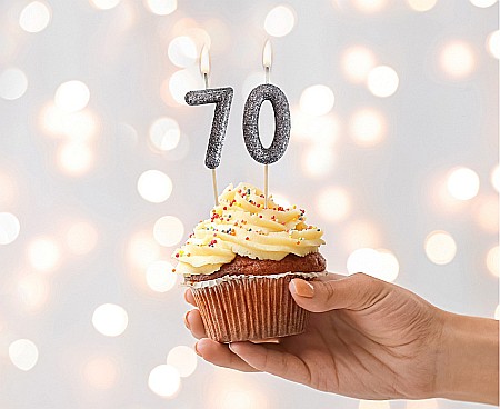 GOD LUMANARI TORT B&C Number 7, glitter black, 11.5cm BH-SPC7 [1]