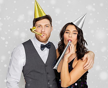 GOD FLUIERE DIN HARTIE PARTY Holographic blowouts, 25cm, gold-silver 5/set PZ-THZS [1]