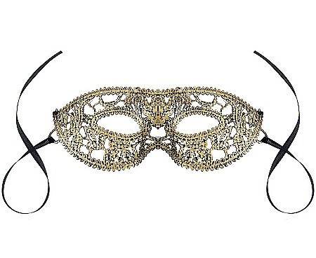 ARTICOLE PARTY - GOD MASCA PARTY GOLD LADY 9*23CM DANTELA YH-MAZD