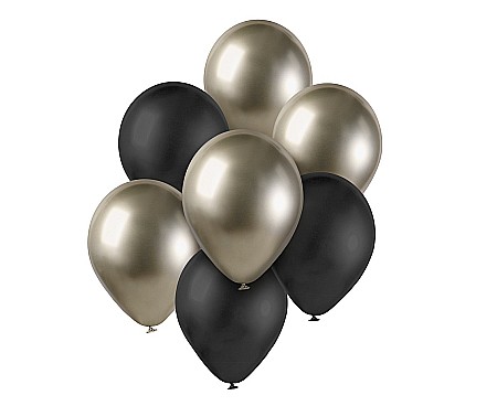 ARTICOLE PARTY - GOD BALOANE Balloon Bouquet B&C, prosseco-black, 30cm, 7/set BB-PRC7