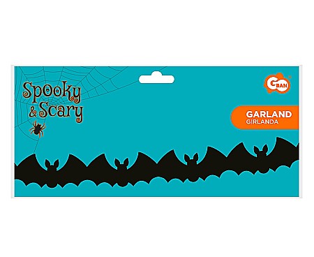 GOD GHIRLANDA DIN HARTIE Bat, black, 10.5*25*300cm PF-GNIE [2]