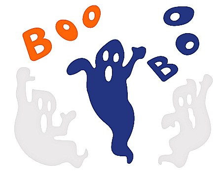 GOD STICKER CU GEL GHOSTS - BOO, 20*20CM PF-NZDB [1]