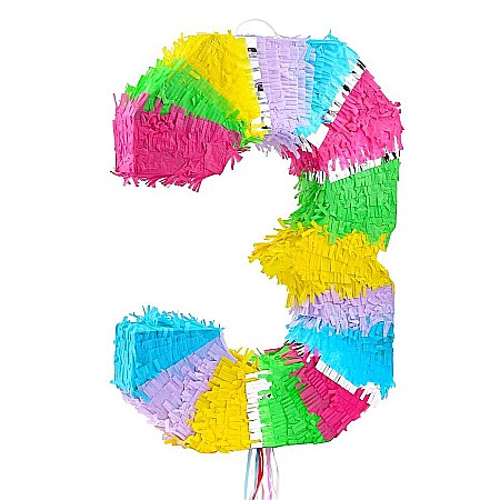 Pinata Party - GOD PINATA PARTY CIFRA 3 50*35*7.5CM PASTEL WM-PCP3