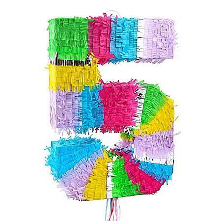 Articole de petrecere - GOD PINATA PARTY CIFRA 5 50*35*7.5CM PASTEL WM-PCP5