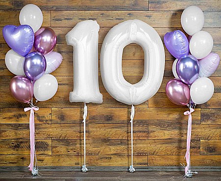 GOD BALON FOLIE ALUMINIU B&C Number 0, white, 92cm CH-B9B0 [1]