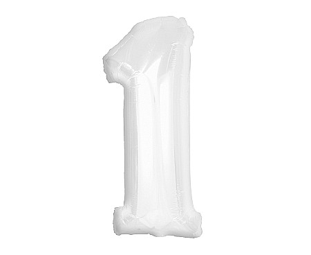 ARTICOLE PARTY - GOD BALON FOLIE ALUMINIU B&C Number 1, white, 92cm CH-B9B1