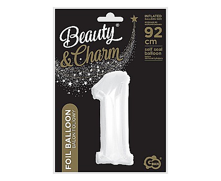 GOD BALON FOLIE ALUMINIU B&C Number 1, white, 92cm CH-B9B1 [2]