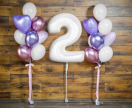 GOD BALON FOLIE ALUMINIU B&C Number 2, white, 92cm CH-B9B2 [1]