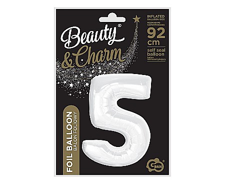 GOD BALON FOLIE ALUMINIU B&C Number 5, white, 92cm CH-B9B5 [2]