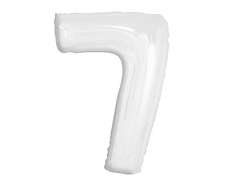ARTICOLE PARTY - GOD BALON FOLIE ALUMINIU B&C Number 7, white, 92cm CH-B9B7