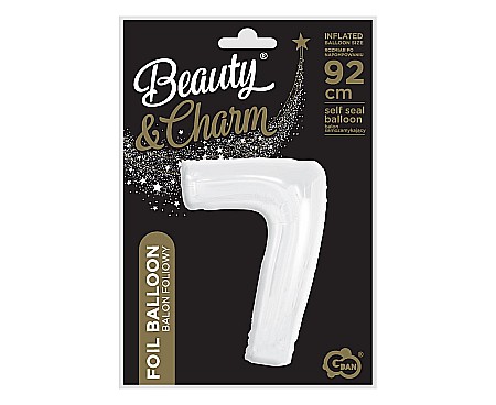 GOD BALON FOLIE ALUMINIU B&C Number 7, white, 92cm CH-B9B7 [2]