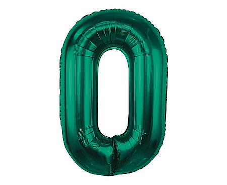 Baloane si accesorii - GOD BALON FOLIE ALUMINIU Number 0, bottle green, 85cm CH-B8B0