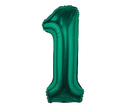 HOBBY - GOD BALON FOLIE ALUMINIU Number 1, bottle green, 85cm CH-B8B1