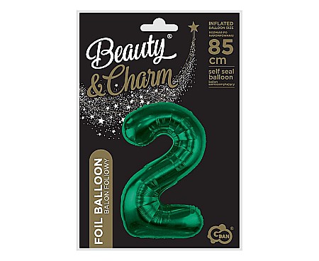 GOD BALON FOLIE ALUMINIU Number 2, bottle green, 85cm CH-B8B2 [1]