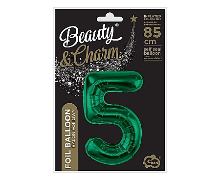 GOD BALON FOLIE ALUMINIU Number 5, bottle green, 85cm CH-B8B5 [1]