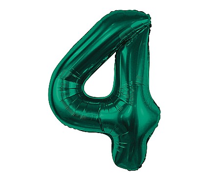 ARTICOLE COPII - GOD BALON FOLIE ALUMINIU Number 4, bottle green, 85cm CH-B8B4