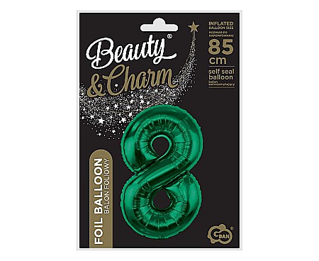 GOD BALON FOLIE ALUMINIU Number 8, bottle green, 85cm CH-B8B8 [2]