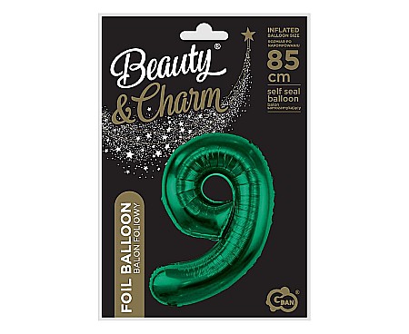 GOD BALON FOLIE ALUMINIU Number 9, bottle green, 85cm CH-B8B9 [1]