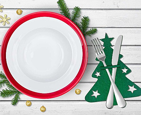 GOD SUPORT DIN POLIESTER PENTRU TACAMURI 16.5*20.5CM BRAD DE CRACIUN 4/SET NW-ETCH [1]