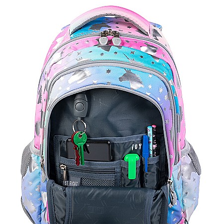 MA RUCSAC SCOLAR ST.RIGHT 3 COMPARTIMENTE OMBRE UNICORN BP-26 645112 [7]