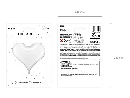 PD BALON FOLIE ALUMINIU Heart, 75x64.5cm, white FB141-008 [3]
