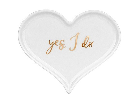 Nunti, botezuri - PD FARFURIE PENTRU VERIGHETE FORMA INIMA 13.3X10.8CM PORTELAN PTA1