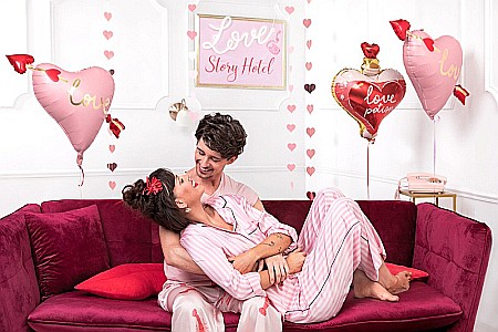 ARTICOLE PARTY - PD BALON FOLIE ALUMINIU Heart with arrow, 66x48cm, mix FB172