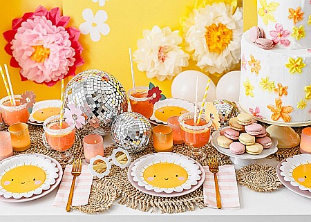 ARTICOLE PARTY - PD FARFURII CARTON Sun, mix, 18cm 6/set TPP77