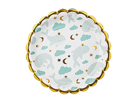 ARTICOLE PARTY - PD FARFURII CARTON Whales, mix, 18cm 6/set TPP78