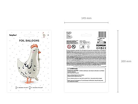 PD BALON FOLIE ALUMINIU Hen, 48x60cm, mix FB187 [6]