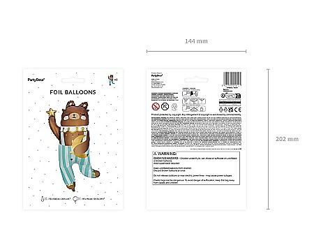 PD BALON FOLIE ALUMINIU Bear, 72x104cm, mix FB201 [3]