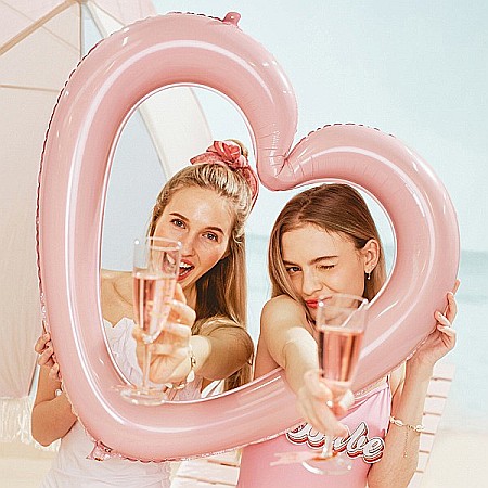 ARTICOLE PARTY - PD BALON FOLIE ALUMINIU Heart frame, 86x83.5cm, light pink FB207P-081J