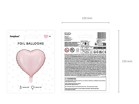 PD BALON FOLIE ALUMINIU Heart, 45cm, light pink FB9P-081J [4]