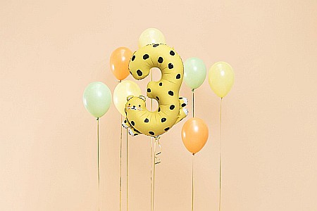 ARTICOLE PARTY - PD BALON FOLIE ALUMINIU Number 3 - Cheetah, 68x98cm, mix FB163-3